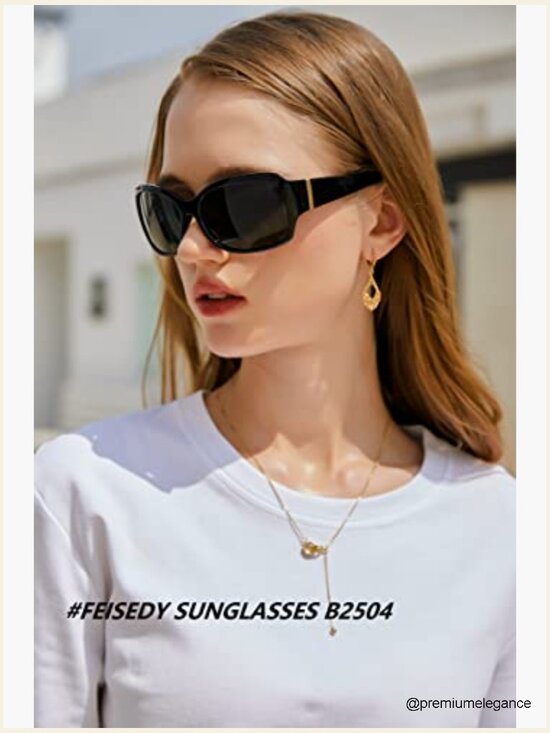 Polarized Oversized Rectangle Wrap Sunglasses UV400 Protection main image 5
